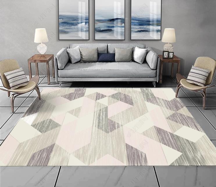 3D Abstract Gray Geometric Vertical Bar Non-Slip Rug Mat 173- Jess Art Decoration