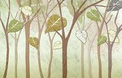 3D Trees Leaves Forest Wall Mural Wallpaper 348- Jess Art Decoration