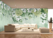 3D Green Magnolia Floral Wall Mural Wallpaper 363- Jess Art Decoration