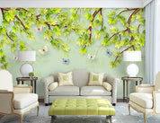 3D Green Grape Leaves Wall Mural Wallpaper 314- Jess Art Decoration