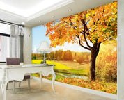 3D Golden Forest Grassland Fall Wall Mural Wallpaper 259- Jess Art Decoration