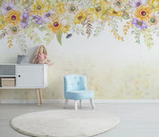 3D Yellow Floral Wall Mural Wallpaper 441- Jess Art Decoration