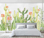3D Green Cactus Wall Mural Wallpaper 422- Jess Art Decoration
