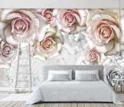 3D Pink Floral Wall Mural Wallpaper 449- Jess Art Decoration