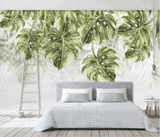 3D Green Tropical Leaves Wall Mural Wallpaper 465- Jess Art Decoration