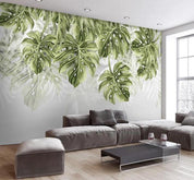 3D Green Tropical Leaves Wall Mural Wallpaper 465- Jess Art Decoration