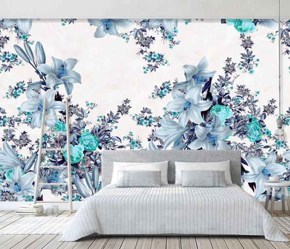 3D Lily Flower Wall Mural Wallpaper 424- Jess Art Decoration