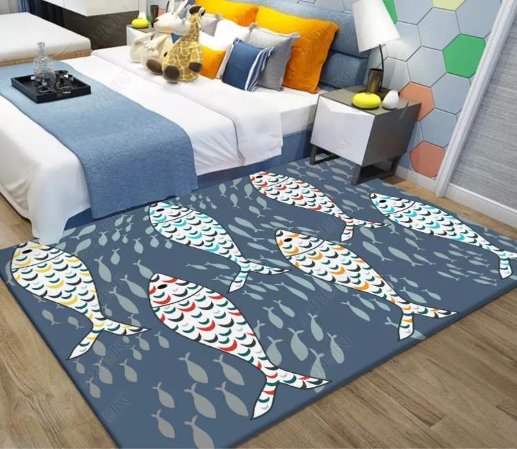 3D Cartoon Fish Non-Slip Rug Mat 33- Jess Art Decoration