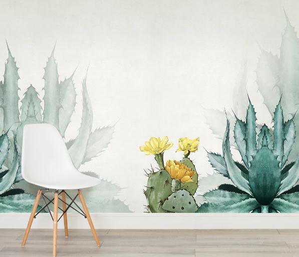 3D Green Plants Cactus Narcissus Wall Mural Wallpaper 377- Jess Art Decoration