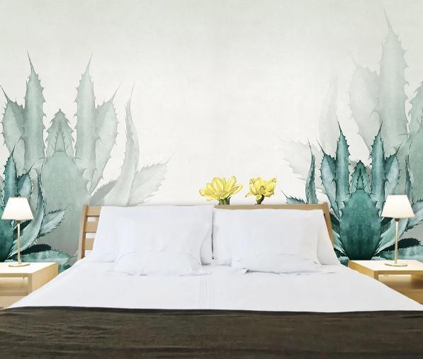 3D Green Plants Cactus Narcissus Wall Mural Wallpaper 377- Jess Art Decoration