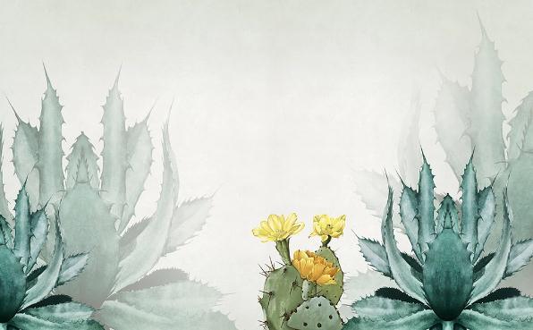 3D Green Plants Cactus Narcissus Wall Mural Wallpaper 377- Jess Art Decoration