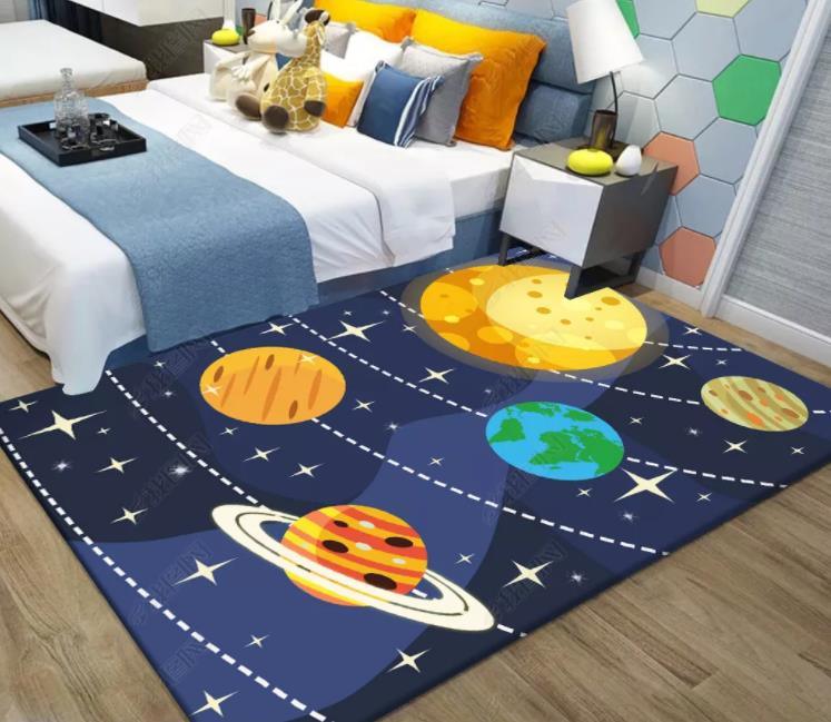 3D Cartoon Space Planet Non-Slip Rug Mat 46- Jess Art Decoration
