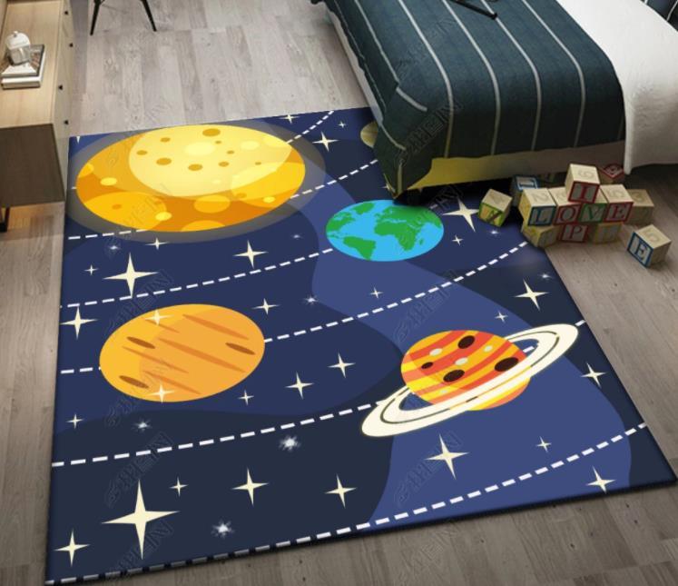 3D Cartoon Space Planet Non-Slip Rug Mat 46- Jess Art Decoration
