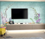 3D Blue Cactus Succulents Wall Mural Wallpaper 315- Jess Art Decoration