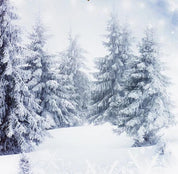 3D Blue Cedar Forest Snow Wall Mural Wallpaper 326- Jess Art Decoration