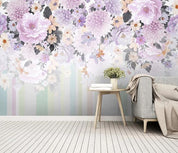 3D Purple Floral Wall Mural Wallpaper 428- Jess Art Decoration