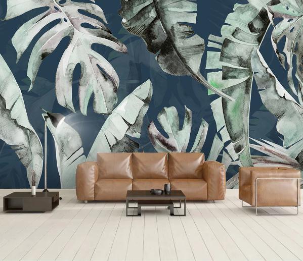 3D Tropical Leaves Wall Mural Wallpaper 251- Jess Art Decoration