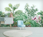 3D Green Plants Floral Leaves Wall Mural Wallpaper 364- Jess Art Decoration