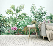 3D Green Plants Floral Leaves Wall Mural Wallpaper 364- Jess Art Decoration