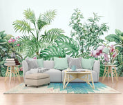 3D Green Plants Floral Leaves Wall Mural Wallpaper 364- Jess Art Decoration