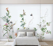 3D Flower Plants Butterfly Wall Mural Wallpaper 426- Jess Art Decoration