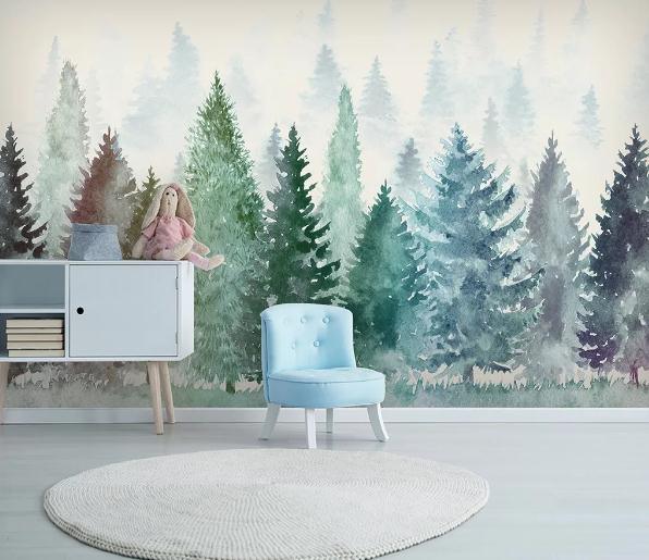 3D Green Forest Wall Mural Wallpaper 485- Jess Art Decoration