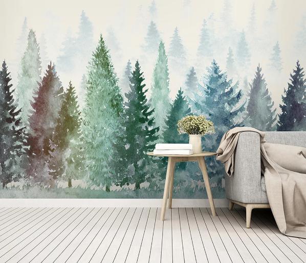 3D Green Forest Wall Mural Wallpaper 485- Jess Art Decoration