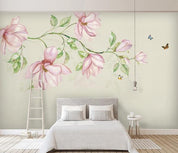 3D Pink Floral Branch Wall Mural Wallpaper 212- Jess Art Decoration