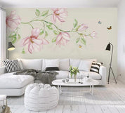 3D Pink Floral Branch Wall Mural Wallpaper 212- Jess Art Decoration