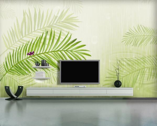 3D Green Leaves Wall Mural Wallpaper 312- Jess Art Decoration
