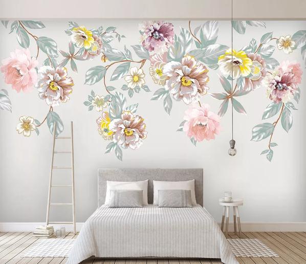 3D Floral Vine Wall Mural Wallpaper 457- Jess Art Decoration