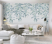 3D Blue Branch Leaves Wall Mural Wallpaper 306- Jess Art Decoration