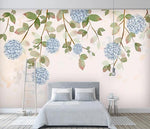 3D Blue Floral Hydrangea Wall Mural Wallpaper 174- Jess Art Decoration