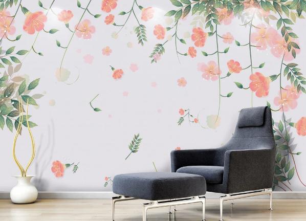 3D Floral Leaves Wall Mural Wallpaper 307- Jess Art Decoration