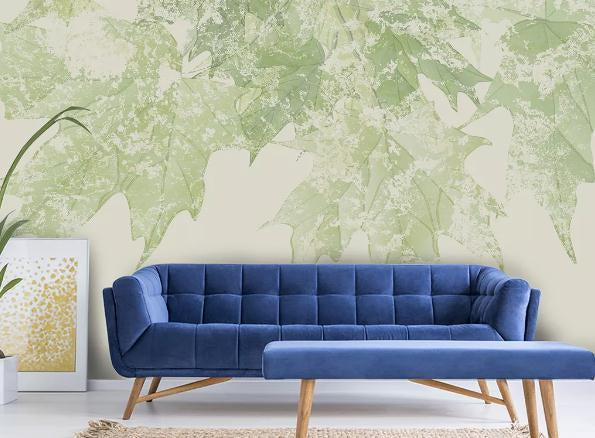 3D Green Leaves Wall Mural Wallpaper 198- Jess Art Decoration