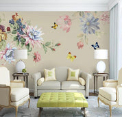 3D Floral Butterfly Wall Mural Wallpaper 431- Jess Art Decoration