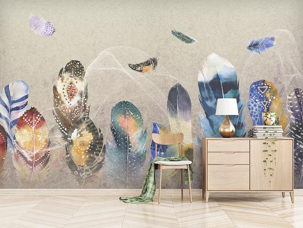 3D Feather Wall Mural Wallpaper 298- Jess Art Decoration