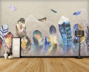3D Feather Wall Mural Wallpaper 298- Jess Art Decoration