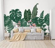 3D Green Tropical Plants Floral Wall Mural Wallpaper 147- Jess Art Decoration
