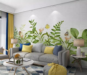 3D Green Floral Plants Wall Mural Wallpaper 142- Jess Art Decoration