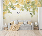 3D Yellow Chrysanthemum Wall Mural Wallpaper 201- Jess Art Decoration