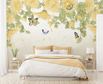 3D Yellow Chrysanthemum Wall Mural Wallpaper 201- Jess Art Decoration