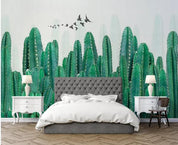 3D Green Cactus Wall Mural Wallpaper 139- Jess Art Decoration