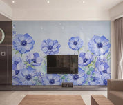 3D Blue Floral Wall Mural Wallpaper 239- Jess Art Decoration