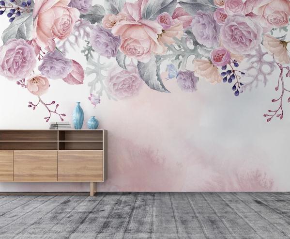 3D Floral Rose Watercolor Wall Mural Wallpaper 157- Jess Art Decoration