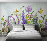3D Floral Lavender Hydrangea Wall Mural Wallpaper 182- Jess Art Decoration