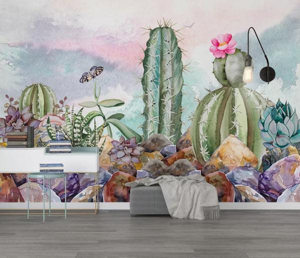3D Cactus Wall Mural Wallpaper 367- Jess Art Decoration