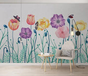 3D Floral Poppy Wall Mural Wallpaper 150- Jess Art Decoration