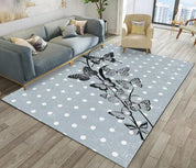3D Grey Dot Butterfly Non-Slip Rug Mat 196- Jess Art Decoration