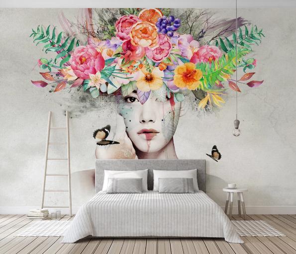 3D Beauty Rose Floral Wall Mural Wallpaper 429- Jess Art Decoration